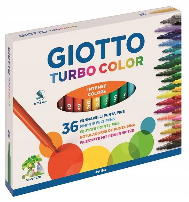Pisaki Turbo Color 36 kolorów GIOTTO Giotto