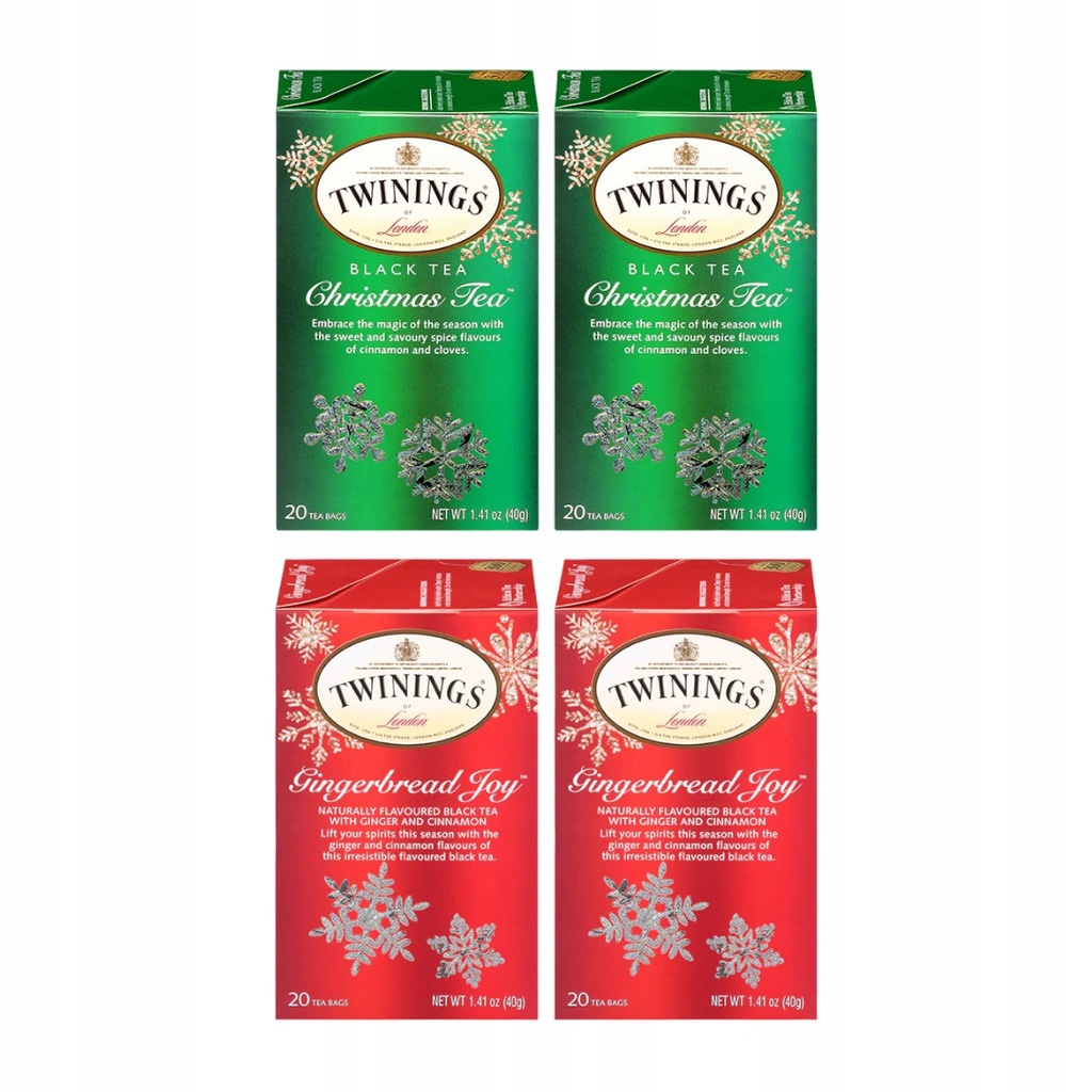 Herbata Twinings Gingerbread Joy Christmas Tea zestaw 4x 20 saszetek