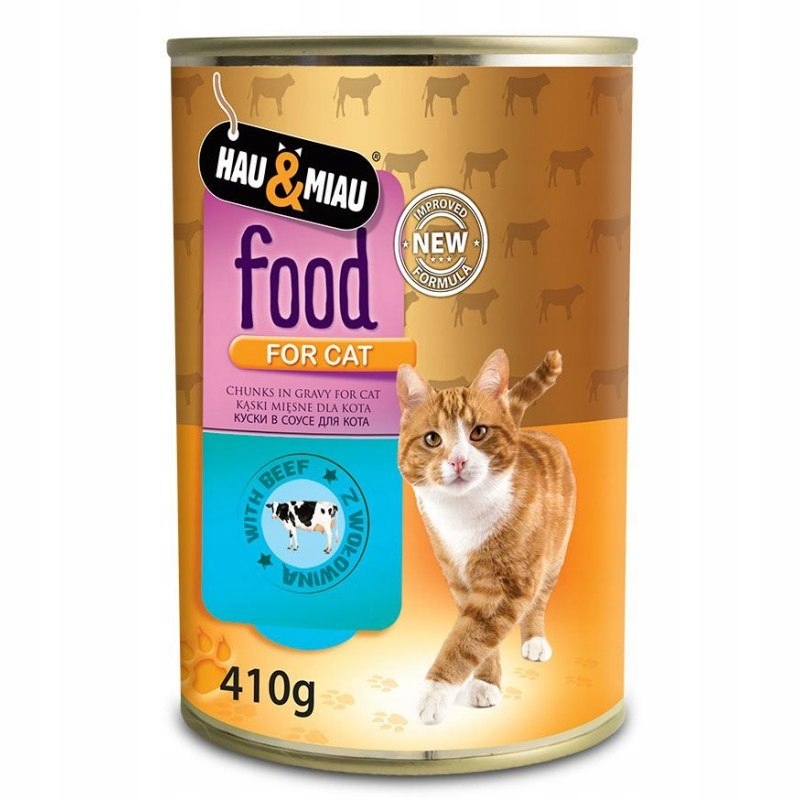 FOOD FOR CAT- 410 g, PUSZKA, WOŁOWINA W SOSIE