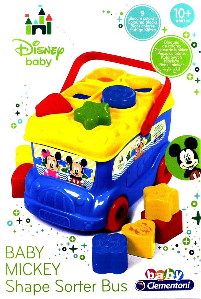 CLEMENTONI AUTOBUS BABY MICKEY - SORTER KSZTAŁTÓW