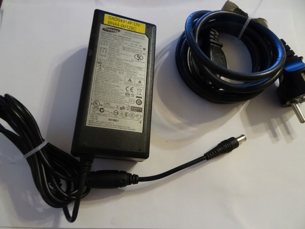 SAMSUNG AC/DC ADAPTER SAD04914F-UV 14V 3.5A - 13930467583 - oficjalne ...