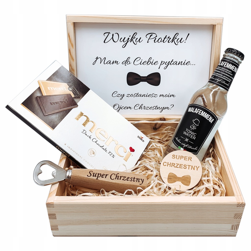 BOX dla Ojca Chrzestnego PROŚBA o bycie OJCEM CHRZESTNYM ZAPYTANIE PREZENT