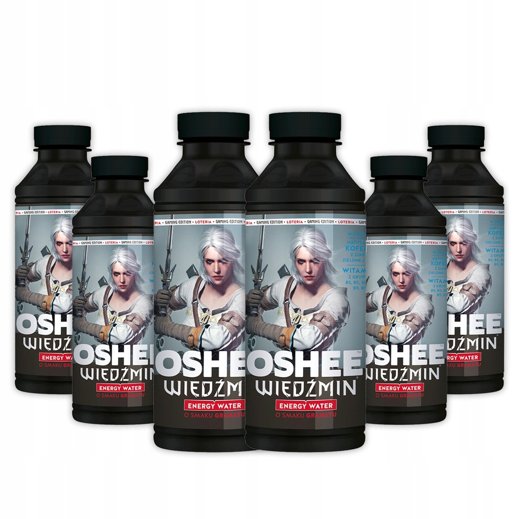 OSHEE WIEDŹMIN ENERGY WATER GRANAT 555 ml x 6 szt