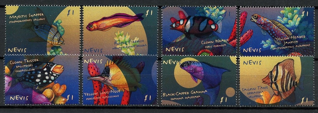 Nevis** Mi. 1500- 08 Ryby tropikalne