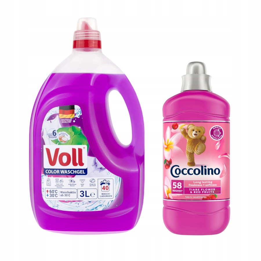 Żel prania VOLL kolor 3l + Płyn COCCOLINO 1,45 l