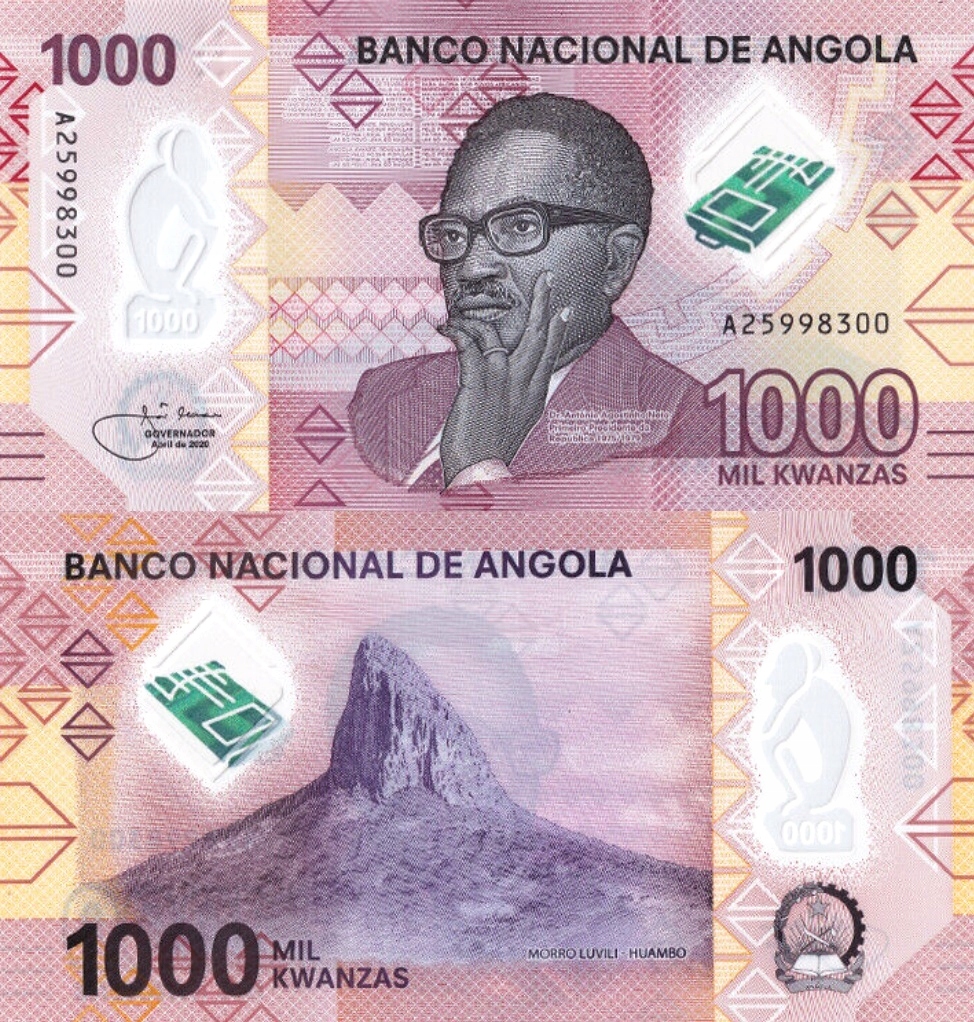 # ANGOLA - 1000 KWANZAS - 2020 UNC seria A polimer