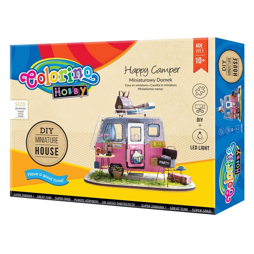 Colorino Miniaturowy domek Happy Camper 37213