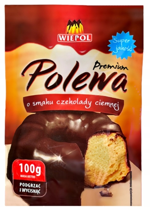 Polewa o Smaku Czekolady Ciemnej WIEPOL 100g