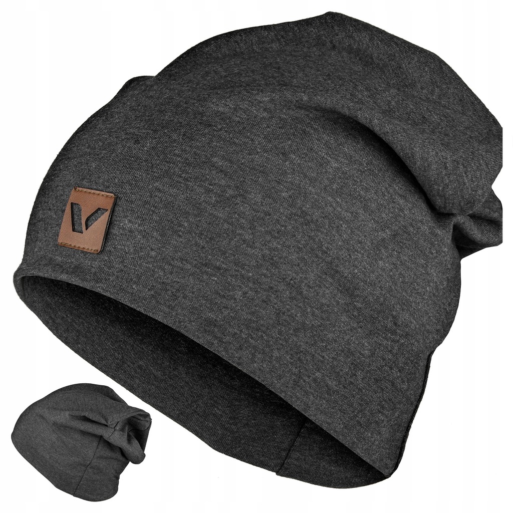 CZAPKA PRZEJŚCIOWA VIKING AMAR MĘSKA BEANIE BAWEŁNIANA SZARA