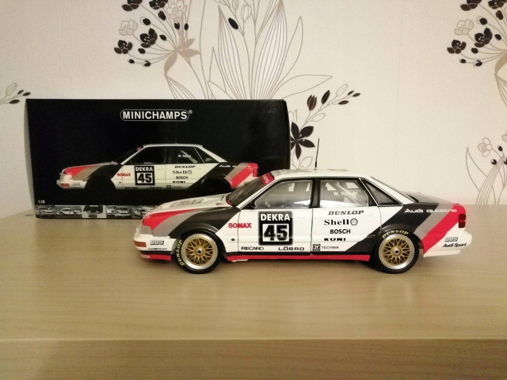 アンテナ加工済 1/18 PMA アウディ V8 クワトロ DTM 1990