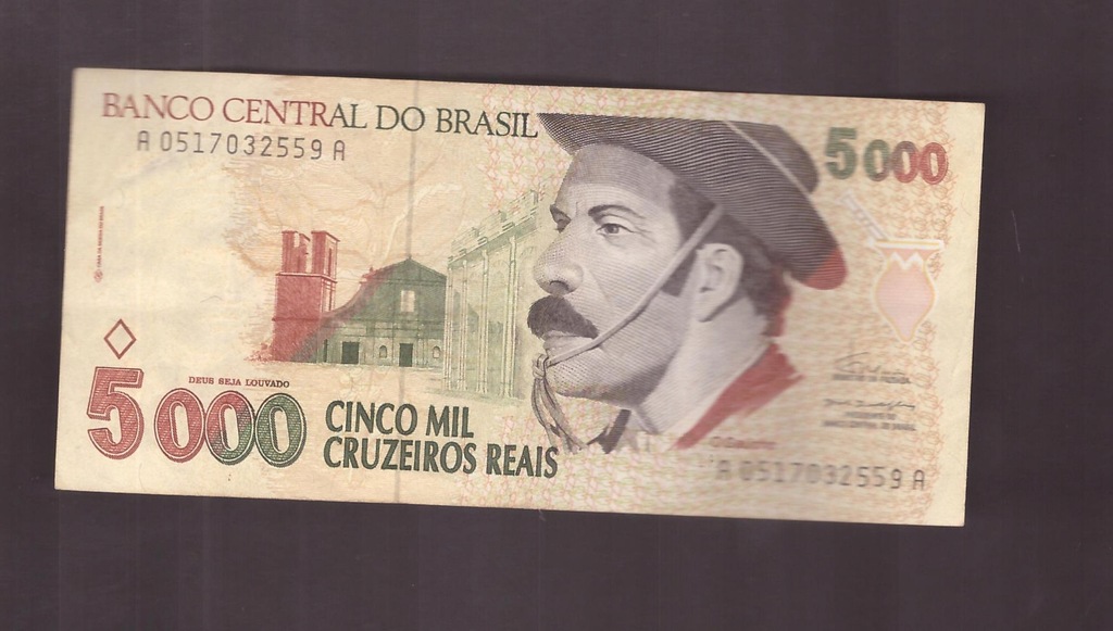 Brazylia - banknot - 5000 Reali 1993 rok