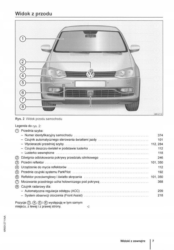 Volkswagen VW Polo 20142017 lift Instrukcja Obsłu