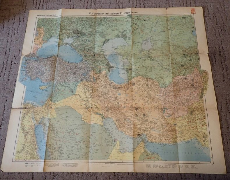 Mapa z 1941 r 105 x 93 centymetrów