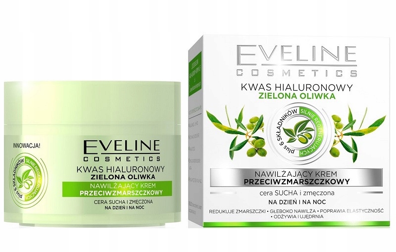Eveline Cosmetics Kwas hialuronowy + Zielona Oliwk