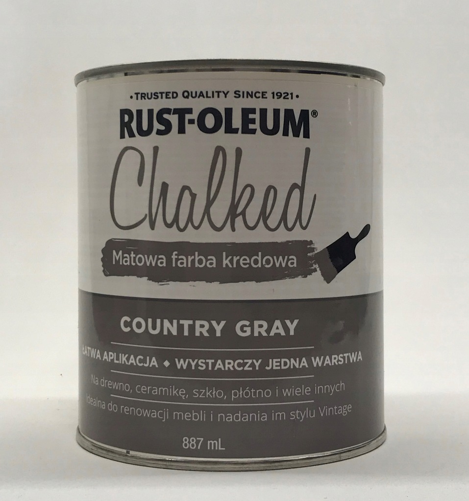 HIT RustOleum - FARBA KREDOWA DO MEBLI SZARA 11m2! - 6911833136