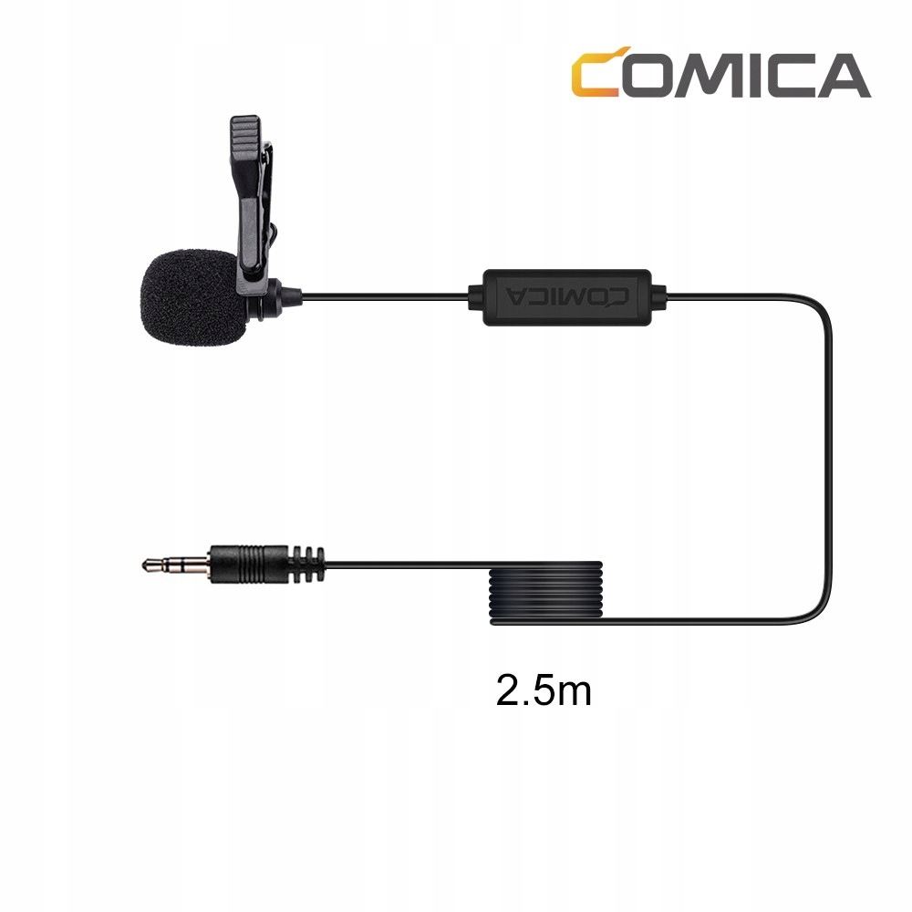 COMICA mikrofon krawatowy CVM-V01CP 2,5 m