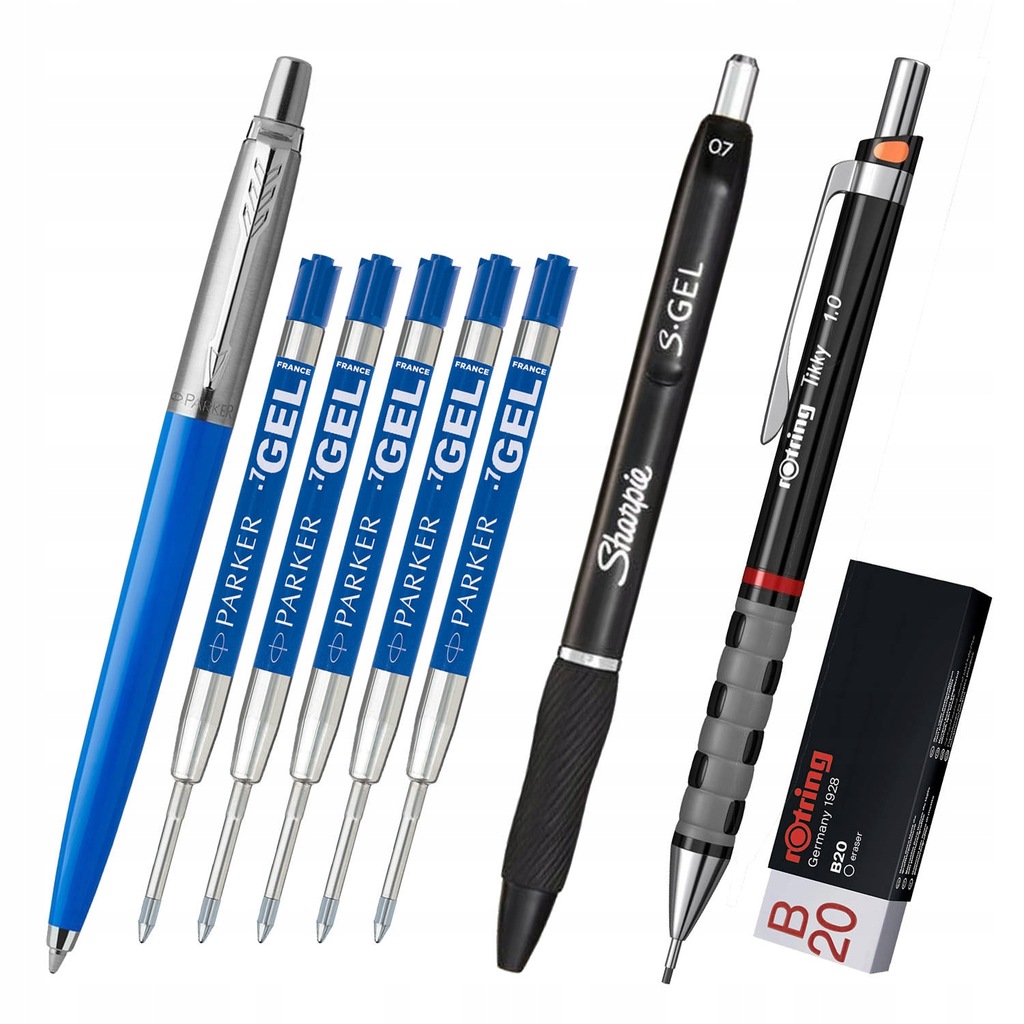 Zestaw Szkolny Parker Rotring Długopisy + Ołówki 12401644465