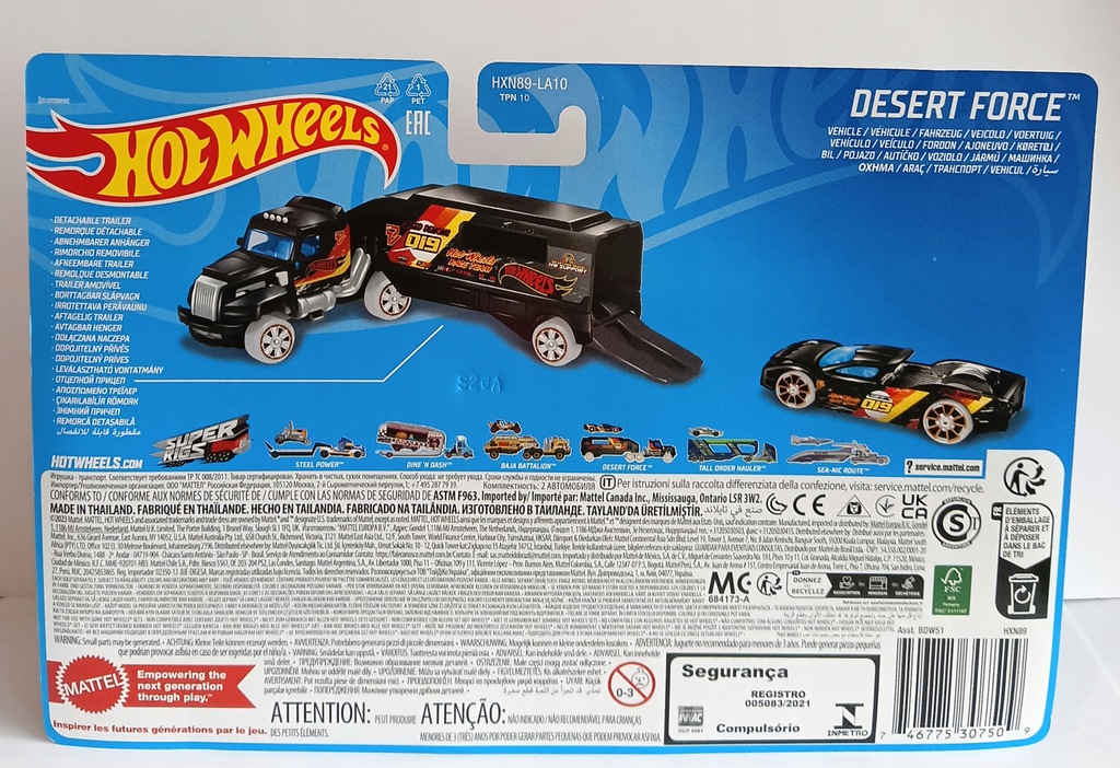 Hot Wheels Super Rigs Ciężarówka DESERT FORCE HXN89