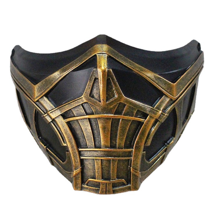 Maska Mortal Cos Kombat 11 Cosplay skorpion złoty