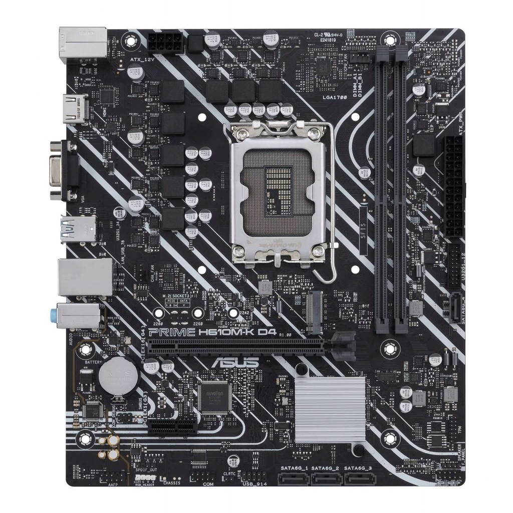 Asus PRIME H610M-K D4 Processor family Intel, Processor socket LGA1700, DDR