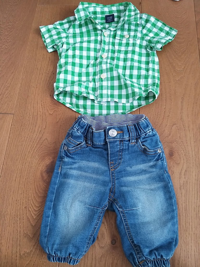 Zestaw jeansy H&M+koszula GAP rozmiar 56