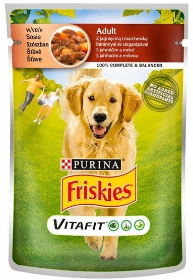 Friskies Dog Adult Jagnięcina i marchewka w sosie