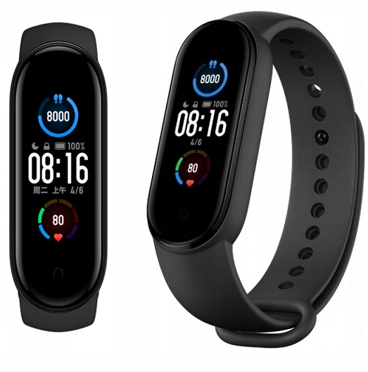 Oryginalna Opaska XIAOMI MI BAND 5 + GRATIS-Czarny