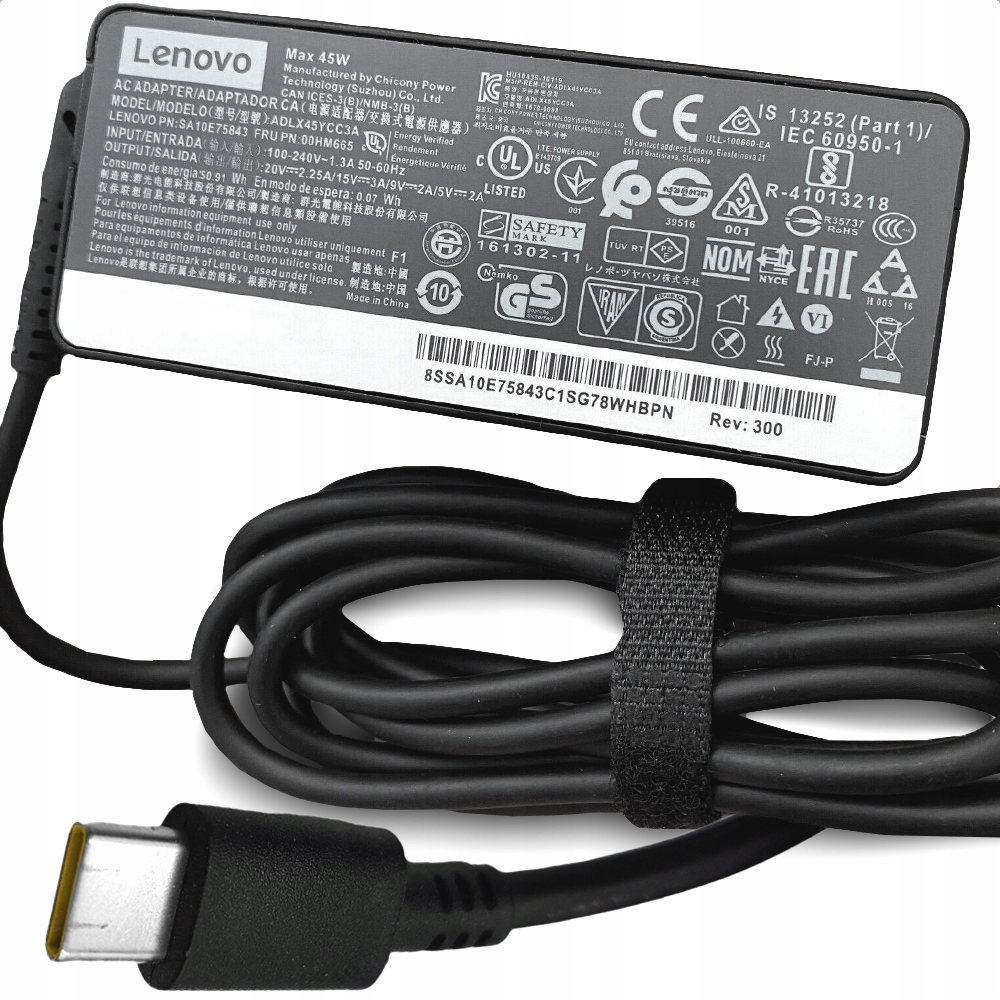ZASILACZ DO LAPTOPA LENOVO USB-C ŁADOWARKA 45W