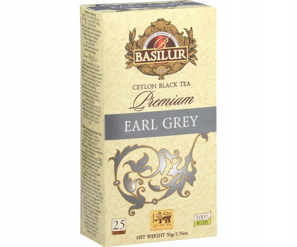 Herbata czarna BASILUR PREMIUM EARL GREY ekspresowa 25 szt.