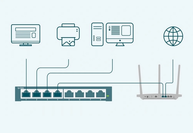 Купить Коммутатор 8-портовый TP-Link TL-SG108E MANAGED GigaBit: отзывы, фото, характеристики в интерне-магазине Aredi.ru