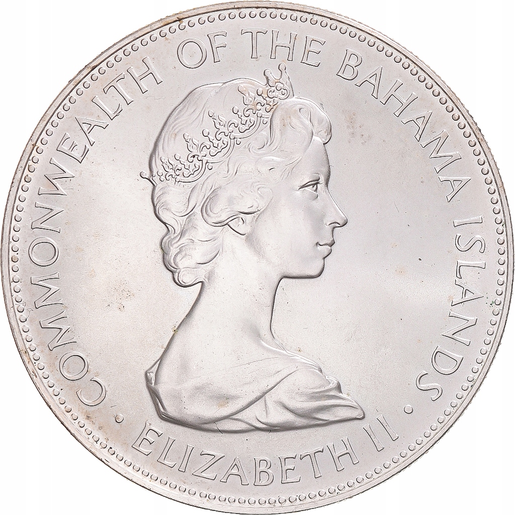 Moneta, Bahamy, Elizabeth II, 5 Dollars, 1971, Fra