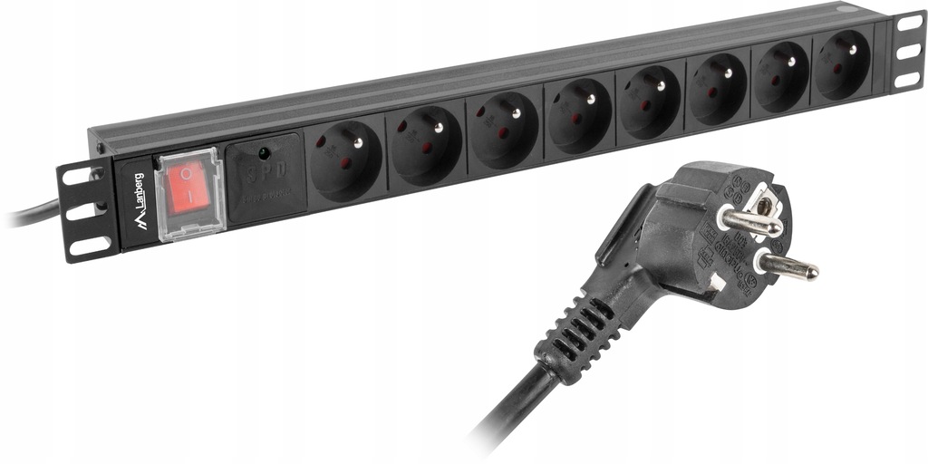 Купить LANBERG POWER STRIP RACK 19 1U 8xPL 2M: отзывы, фото, характеристики в интерне-магазине Aredi.ru