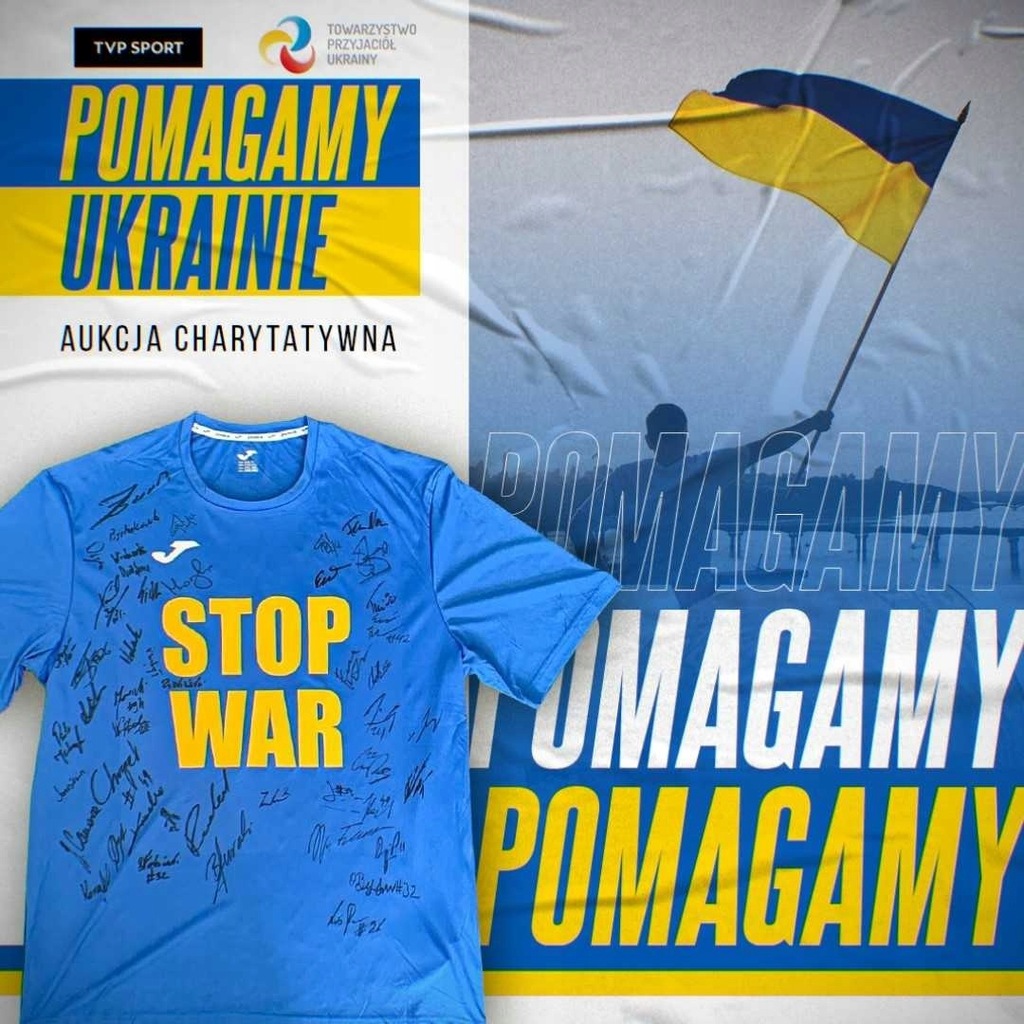 Koszulka STOP WAR z autografami piłkarzy ręcznych