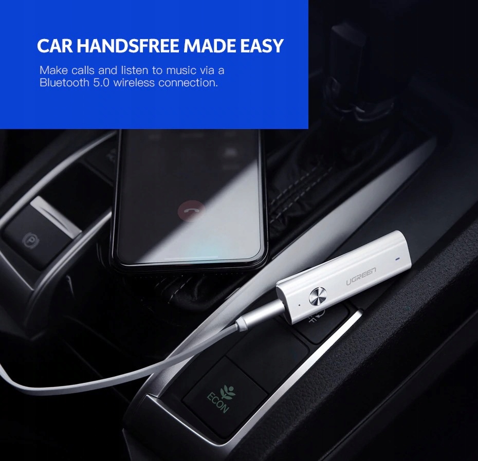 ADAPTER BLUETOOTH 5.0 RCA+AUX UGREEN aptX 8349058671