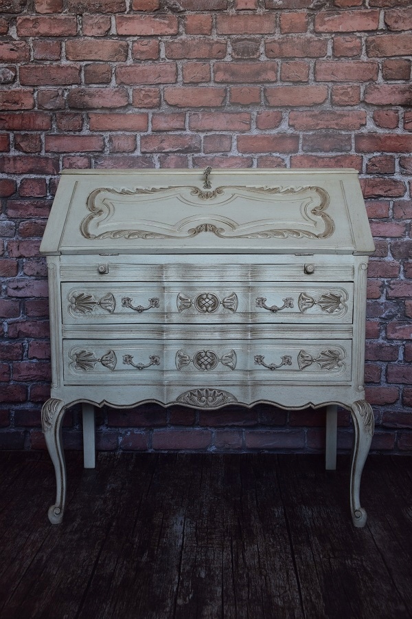 sekretarzyk biurko shabby chic prowansja ludwik