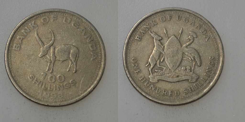 Uganda 100 Shillings 1998 rok BCM