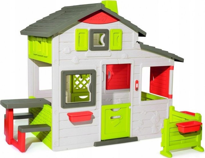 Smoby Domek dla dzieci Neo Friends z ogródkiem i stolikiem OUTLET