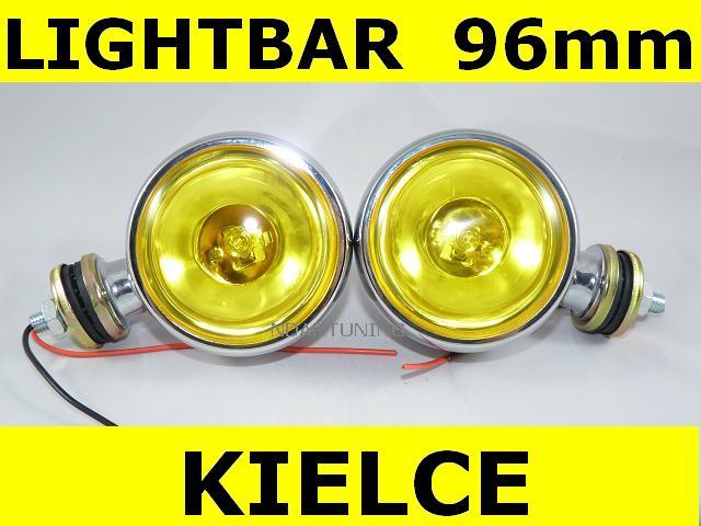 LIGHTBAR HALOGENY CHROM 2szt Chopper Cruiser 96mm