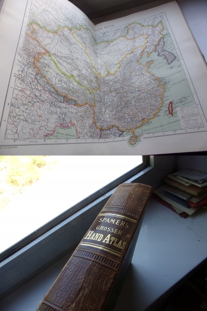 olbrz ATLAS GEOGRAFICZNY SPAMERS 150 map PŁSK 1895