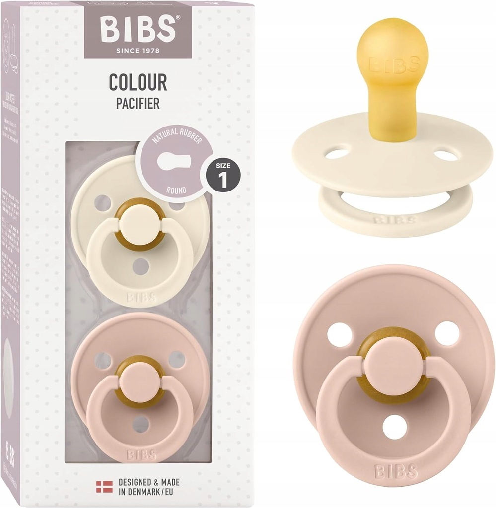 Smoczek Bibs okrągły kauczuk 18 m +, smoczek bez BPA, anatomiczny smoczek
