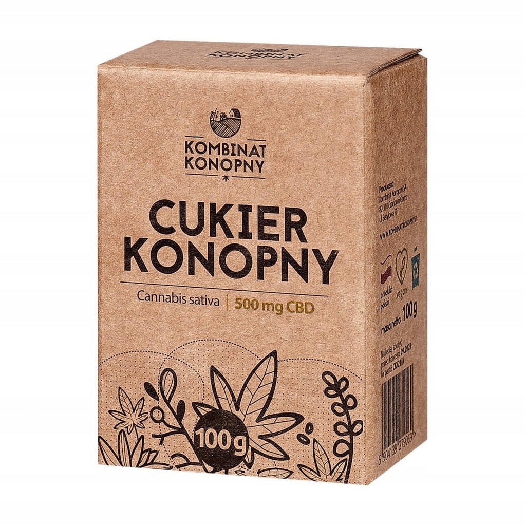 Cukier konopny - Kombinat Konopny - 100 g, 500mg C