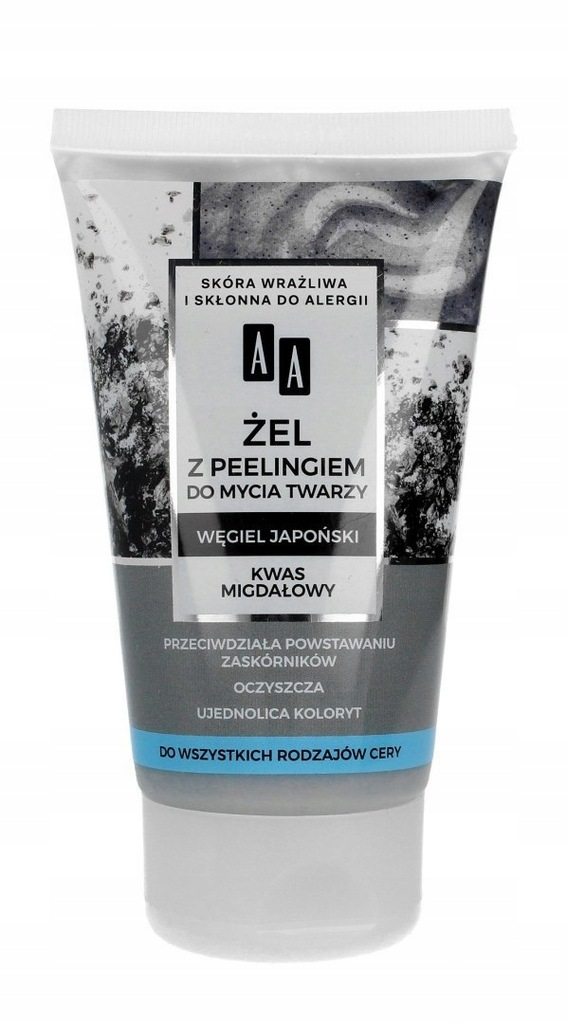 AA Carbon & Clay Żel z peelingiem do mycia twa