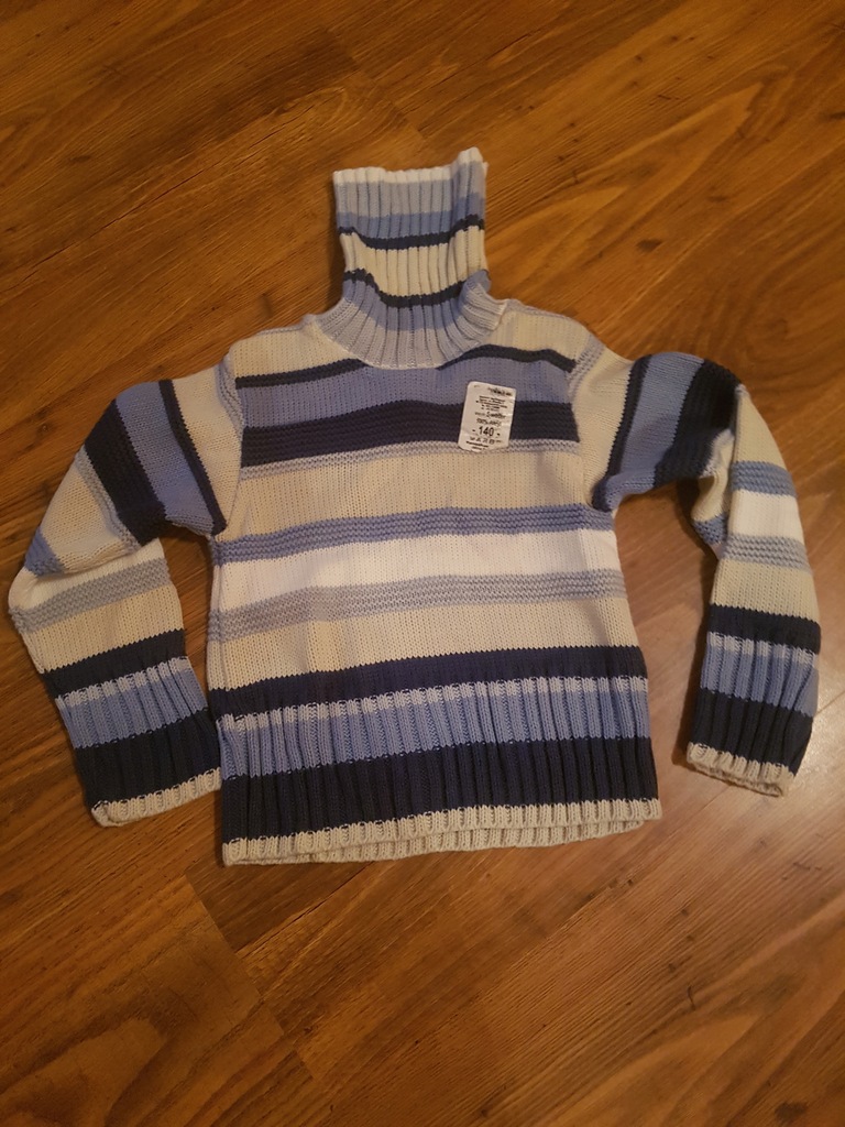 SWETER dziecięcy golf 140cm