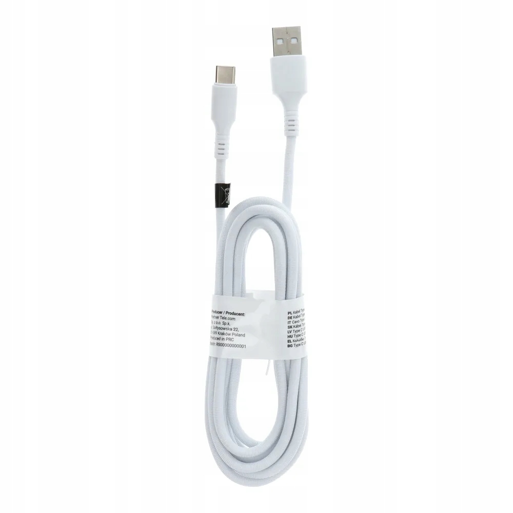 Kabel USB - Typ C 2.0 C279 2 metry biały