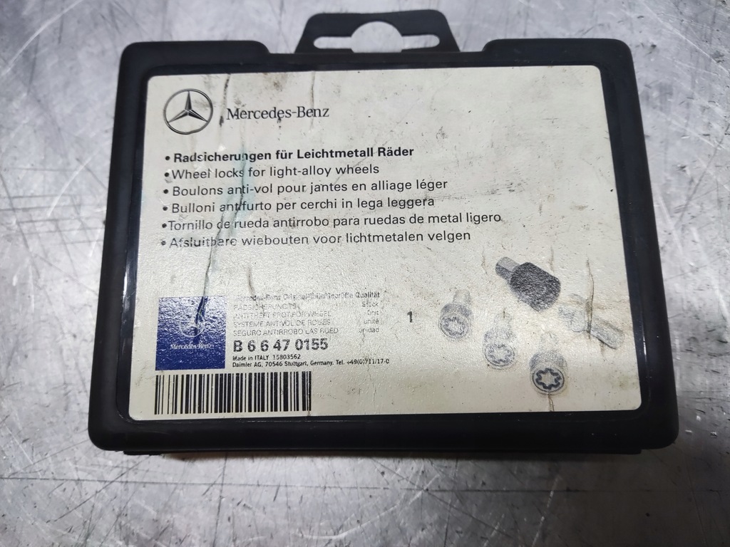 MERCEDES W204 W207 W212 ŚRUBY FELG ZŁODZIEJKI KOMPLET B66470155