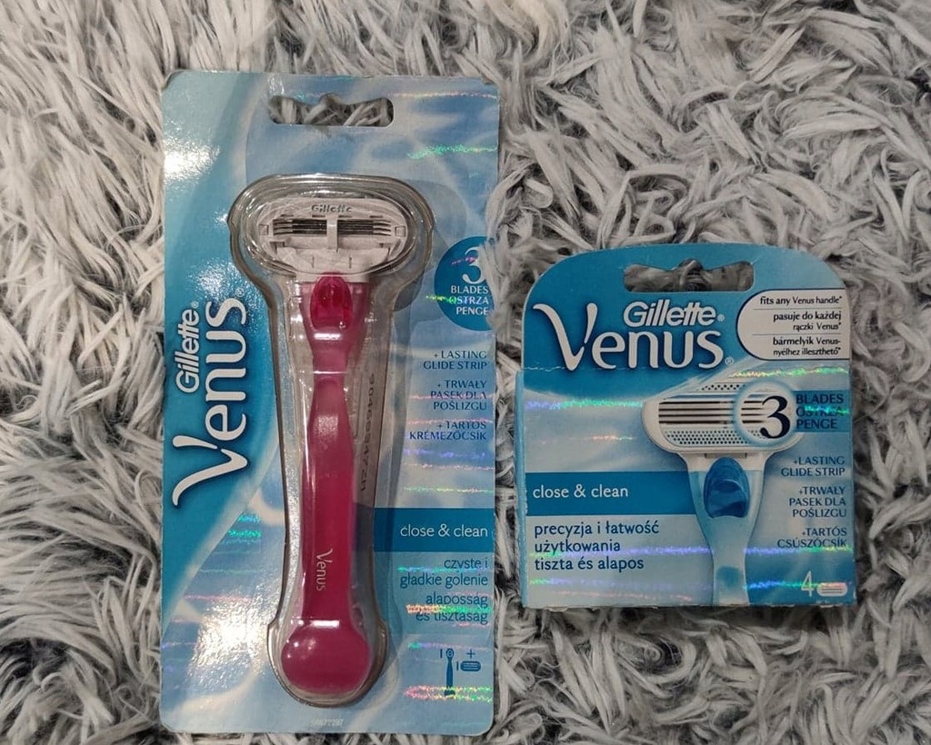 Zestaw Maszynka Gillette Venus plus 4 nożyki