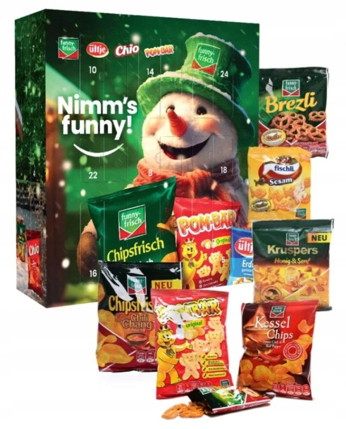 Intersnack Chips Kalendarz Adwentowy Ze Słonymi Przekąskami 810g