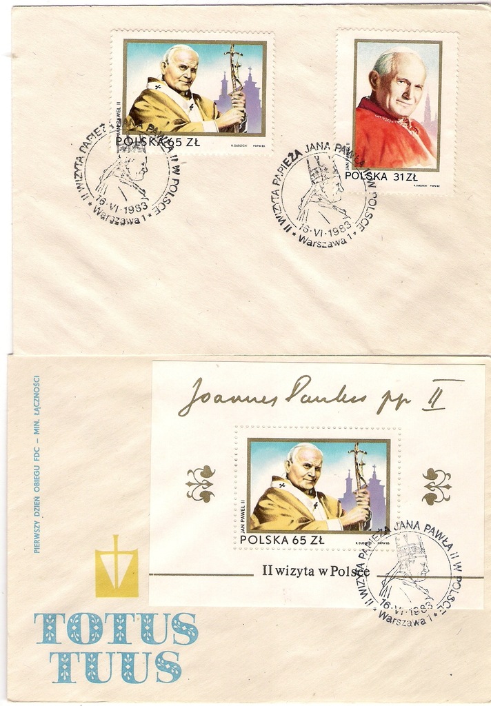 Polska JP II, FDC Fi 2720-2, blok