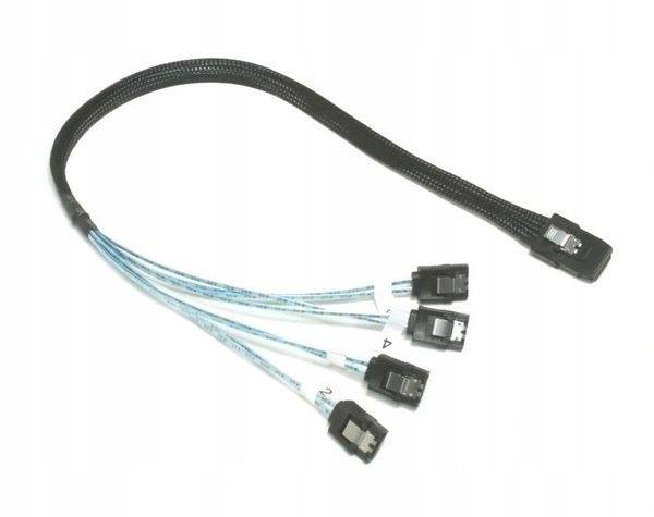 Kabel prosty mini SAS SFF-8087 - 4x SATA 0,5M