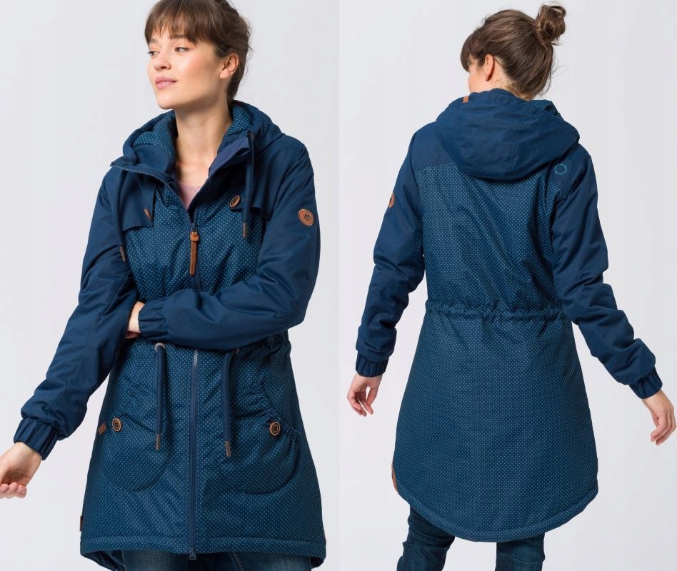 ALIFE AND KICKIN KURTKA PARKA NIEBIESKA WZÓR S